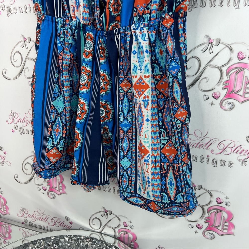 Mimi Chica dress Aztec button up Multicolor Long Sleeve Dress - Picture 5 of 11